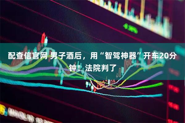 配查信官网 男子酒后，用“智驾神器”开车20分钟！法院判了