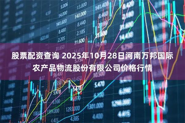 股票配资查询 2025年10月28日河南万邦国际农产品物流股份有限公司价格行情